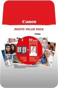 Pg-46/cl-56 Orijinal Photo Value Pack 9059B003, 300 Sayfa Baskı, Kırmızı