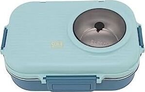 1100ML Lunchbox Tek Katlı Çelik Sefer Tası Kaseli Yemek Kutusu (Turkuaz)