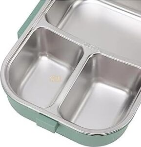 1100ML Lunchbox Tek Katlı Çelik Sefer Tası Kaseli Yemek Kutusu (Turkuaz)