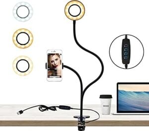 LED Ring Light Youtuber Makyaj Akrobat LED Halka Işık Kuaför, Halka Video Işığı, Canlı Aramalar Için Işık Kaynağı Lamba,telefon Tutuculu Stand Işıklı, Işık Desteği Sarı Beyaz Gün Işığı Jd-01