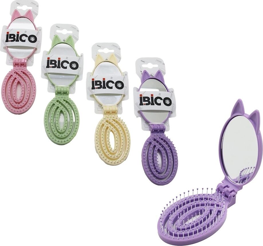 Aynalı Çocuk Tarağı - Katlanır - Oval - Plastik