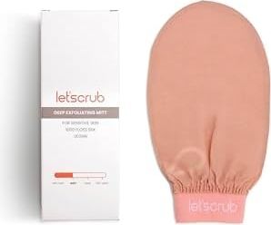 Bej Lastikli Banyo Duş Kesesi Peeling ELDIVENI%100 Floş Ipek Hassas Ciltler Için