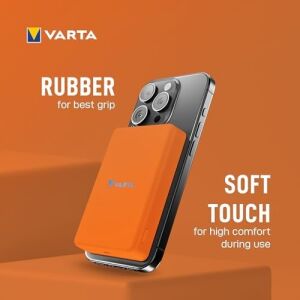 Power Bank 5.000MAH, Powerbank Magnetico, Mag Pro , Caricabatterie Portatile Con USB C, Compatibile Con Magsafe E Qi Standard (Per Compatibilità Con E), Arancia