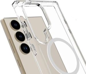 Galaxy S26 Ultra Kılıf Kablosuz Şarj Özellikli Silikon Darbe Emici Şeffaf Kılıf