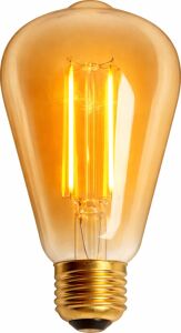 1 Adet Cata Ct 4313 Dimmerli LED Rustik Ampul 6W Amber Işık E27 Duy