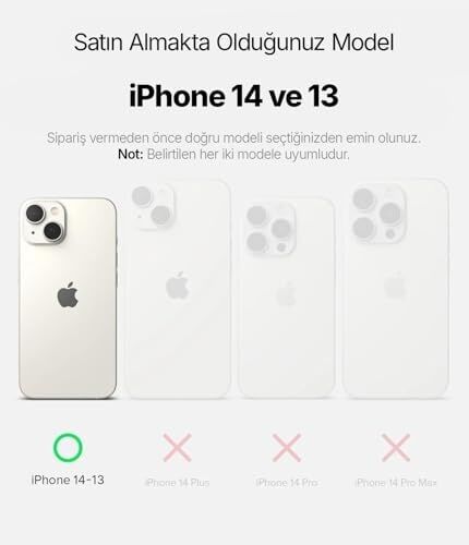iPhone 13 ve 14 Için Magsafe ile Uyumlu Şeffaf Kılıf Kristal Berraklığında Materyal Polikarbonat Arka Kısım ve Silikon Kenarlar Wireless Kablosuz Şarj Destekli Kılıf Kapak (13-14)