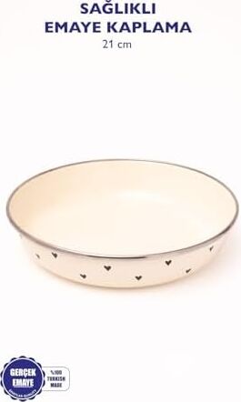Black Cupid Emaye Bowl Tabağı - Bowl Kase - Salata Kasesi - Sunum Kasesi