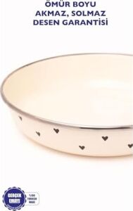 Black Cupid Emaye Bowl Tabağı - Bowl Kase - Salata Kasesi - Sunum Kasesi