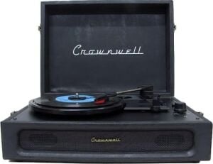 Casablanca Retro Çanta Pikap - 3 Devirli (33/45/78), Dahili Hoparlörlü, Bluetooth Bağlantılı, Nostaljik Taşınabilir Plak Çalar - Siyah
