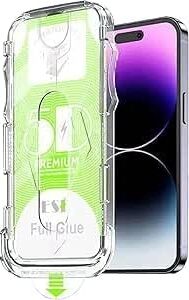 Madnova Apple iPhone 13/13 PRO/14/16E Ile Uyumlu Hizalama Aparatlı ve Takılırken Cam Altında Toz Bırakmaz Darbelere Karşı Ekstra Güçlü Ekran Koruyucu Cam