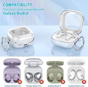 Galaxy Buds 4 Kılıf Askı Aparatlı Transparan Silikon Şeffaf