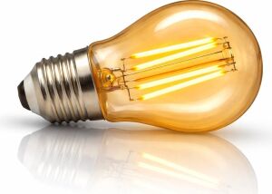 1 Adet Kendal KES603 LED Rustik Ampul 6W Amber Işık E27 Duy