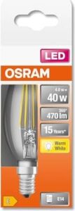 10'lu  LED Value 4W CLB40 Sarı Işık 2700K E14 Duy Filament Mum Buji Ampul