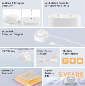Sonoff SNZB-05P Zigbee Su Kaçak Sensörü ve Kablosu
