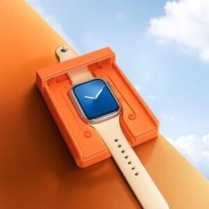 [apple Watch 9 8 7 45MMIÇIN Takma Aparatlı Ekran Koruyucu] Kırılmaz Kolay Kurulum Kitli Yüksek Hassasiyetli Nano Cam