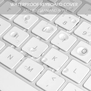 Apple Magic Keyboard 3 A2520 Numerik Türkçe Q Klavye Koruyucu – Iso Ters L Enter Uyumlu Ultra Ince Clear Silikon Kaplama Toz ve Sıvı Koruma Transparent Keyboard Cover Şeffaf