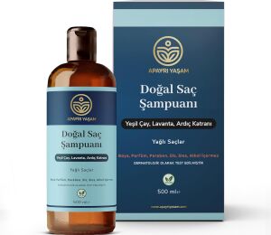 Yeşil Çay Lavanta Ardıç Katranı Özlü Yağlı Saçlar Için Besleyici ve Onarıcı Şampuan 500 ml