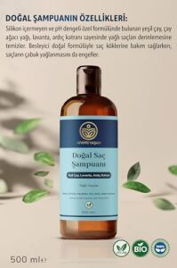 Yeşil Çay Lavanta Ardıç Katranı Özlü Yağlı Saçlar Için Besleyici ve Onarıcı Şampuan 500 ml