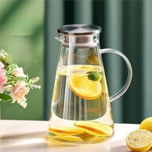 Cam Sürahi Borosilikat Metal Kapaklı 1.8 Litre