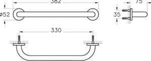 Arkitekta A44276 Uzun Havluluk (330 Mm), Krom