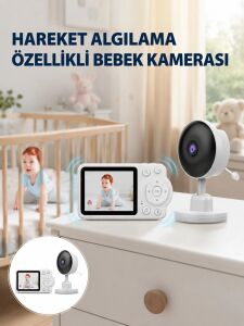 Gece Görüşlü Bebek Kamerası Ninni ve Alarm Özellikli Yeni Nesil