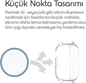 Xiaomi Redmi Watch 5 Active Için 360° Kasa Koruyucu Yumuşak Tpu Kılıf Dokunmatiği ve Görüntüyü Etkilemeyen Darbelere ve Çizilmeye Karşı Redmi Watch 5 Active Ekran Koruyucu Kılıf (Şeffaf)