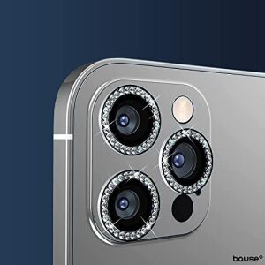 iPhone 15 Pro/iphone 15 Pro Max Elmas Taşlı Lens Koruyucu Premium Kalite ve Görünüm Gümüş Renk