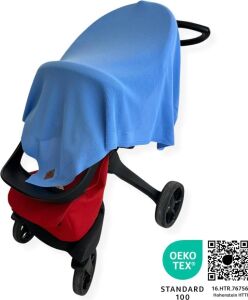 Lttle Dedi Dua Yumuşak Örme Bebek Battaniyesi, Oeko-Tex 100 Sertifikalı - Hipoalerjenik ve Isı Düzenleyici - Lüks Konfor, Nefes Alabilen Yapılı Çocuk Örtüsü, Mavi 80X100 cm