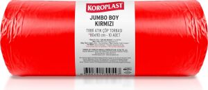 Büzgülü Tıbbi Atık Poşeti Jumbo Boy 80X110 cm 10X10&APOS;LU Sızdırmaz Yırtılmaz Profesyonel Çöp Poşeti, Geri Dönüştürülebilir Kolay Bağlanır Tıbbi Atık Torbası, Hastane, Klinik Büzgülü Çöp Poşeti