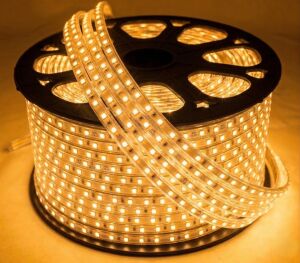1 Adet 25 Metre Cata Ct 4497 Dış Mekan 120 Ledli Yapışkanlı 220V Şerit LED Amber Işık