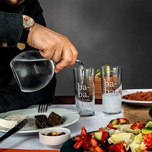 Baba Tanımı Tasarımlı Ahşap Kutulu Rakı Seti