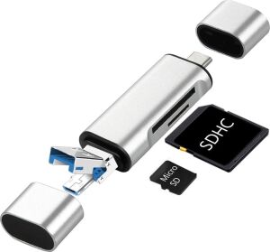 4858 Type C USB Kart Okuyucu Micro Sd Card Reader Çevirici Dönüştürücü Adaptör