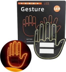 LED Işık El Işareti Araç Camı Için Uzaktan Kumandalı