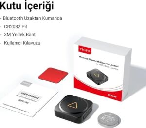 Tüm Kamera Serileri Için BTR200 Kablosuz Bluetooth Uzaktan Kumanda
