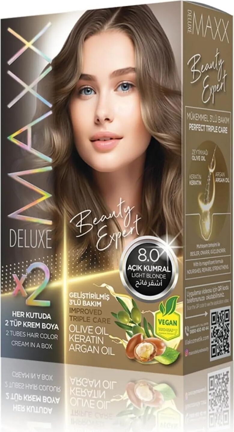 Beauty Expert Haır Color (Keratin)'li 1 Kutu (2 x 50 Ml) (Açık Kumral 8.0)
