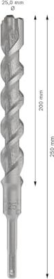 1x Pro Sds Plus-5x Kırıcı Delici Delme Ucu (Donatılı Beton, Beton, Ø 25,00 Mm, Professional Aksesuar Kırıcı Delici)