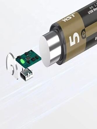 USB Type-C Şarjlı Aa Pil 1.5V 1000+ Kez Şarj Edilebilir Lityum Kalem Pil 2'li Paket