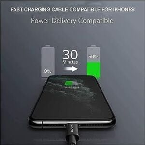Horizontal 20W Type C To Lightning 2 Metre iPhone iPad Hızlı Şarj ve Data Kablosu Space Gray