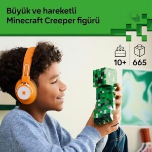 Creeper 21276 - Video Oyunu Seven 10 Yaş ve Üzeri Çocuklar Için Yaratıcı Aksiyon Figürü Yapım Seti, Doğum Günü Hediyesi (665 Parça)