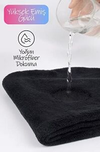 Mikrofiber Saç Havlusu Süper Emici Hızlı Kuruyan Türban Saç Havlusu Şapkası – Uzun Kıvırcık Kalın Saçlar Için Duş Saç Kurutma Havlusu, Plaj Havuz Banyo Kullanım (Krem)