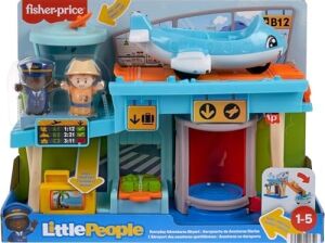 Little People Eğlenceli Havaalanı  Little People Eğlenceli Havaalanı, Uçak ve 3 Oyun Aksesuarı, Bebekler Için Oyun Seti HTJ26
