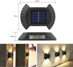 Noas Pixel Aydınlatma 5W Mimas Solar Duvar Aplik Gün Işığı YL84-8001-S