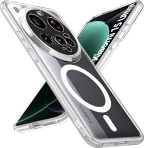 - Xiaomi 15 Ultra ile Uyumlu Mi Kılıf Kamera Korumalı Magsafe ile Uyumlu Şarj Özellikli Şeffaf Silikon Kapak - Şeffaf