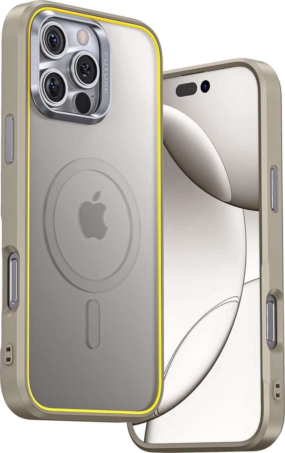 Aohi The Future Iphone 16 Pro Max Kılıfı, Magsafe Uyumlu Telefon Kılıfı, Desert Titanium