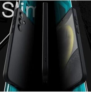 & Aksesuar  Galaxy S24 ile Uyumlu Içi Kadife Kamera Korumalı Lansman Silikon Kılıf Ince Yapılı Tam Koruma Sağlayan Kamera Korumalı Kılıf (Siyah)
