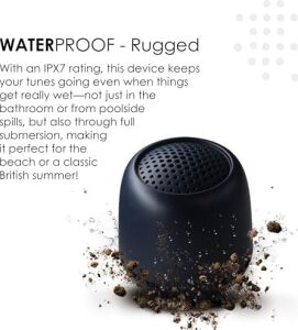 Zero Xl Ocean Taşınabilir Bluetooth Hoparlör - Ipx7 Su Geçirmez Duş Hoparlörü, 9 Saat Pil Ömrü, Mikrofon ve Çift Eşleştirme, Dış Mekan, Seyahat ve Havuz Için Küçük Kablosuz Hoparlörler
