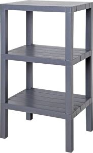 3 Katlı Köşe Rafı | Banyo, Mutfak ve Kiler Için Yer Tasarruflu Organizer | Çok Amaçlı Plastik Raf | 3 Farklı Renk Seçeneği (38X29X74CM) (Gri)