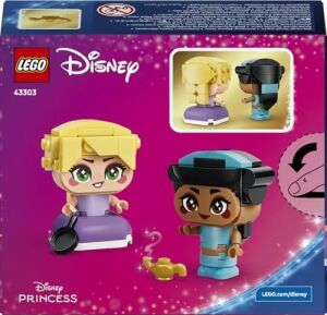 Princess Mini Yasemin ve Rapunzel 43303 – 5 Yaş ve Üzeri Çocuklar Için Karakterlerin Sihirli Lamba ve Tava Aksesuarlarını Içeren Yaratıcı Oyuncak Yapım Seti, Hediye Fikri (59 Parça)