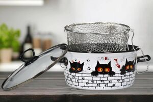 Cat Emaye Kızartma Tenceresi 22 cm