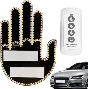 Gesture Uzaktan Kumandalı El Orta Parmak LED Araba Içi LED 3 Farklı Mod